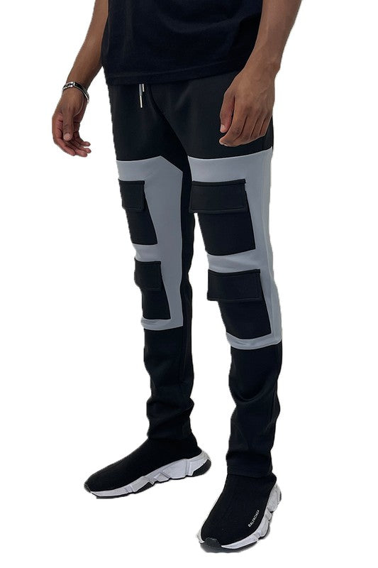 SQUARE BLOCK TRACK PANTS GREY