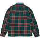 UNISEX FLANNEL SHACKET WITH DENIM CONTRAST