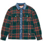 UNISEX FLANNEL SHACKET WITH DENIM CONTRAST