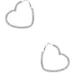 Rhinestone 5mm Side Crystal Heart Hoop Earring