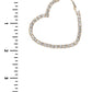 Rhinestone 5mm Side Crystal Heart Hoop Earring