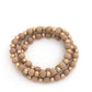 Wood Metal Brad Bracelet Set