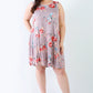 Plus Cocoa Flower Sleeveless Mini Dress