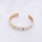 Flower Pattern Metal Cuff Bracelet