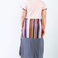 Plus Pink Print Colorblock Maxi Dress