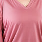 Plus Cut-out Neck Details Dolman Midi Sleeve Mini Dress