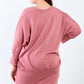 Plus Cut-out Neck Details Dolman Midi Sleeve Mini Dress
