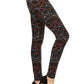 Multicolored Scribble Print, High Waisted Leggings In A Fitted Style With And Elastic Waist
