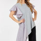 Ruffle Sleeve Unbalance Top