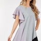 Ruffle Sleeve Unbalance Top