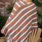 Bottom Tassel Edge Multi Color Poncho